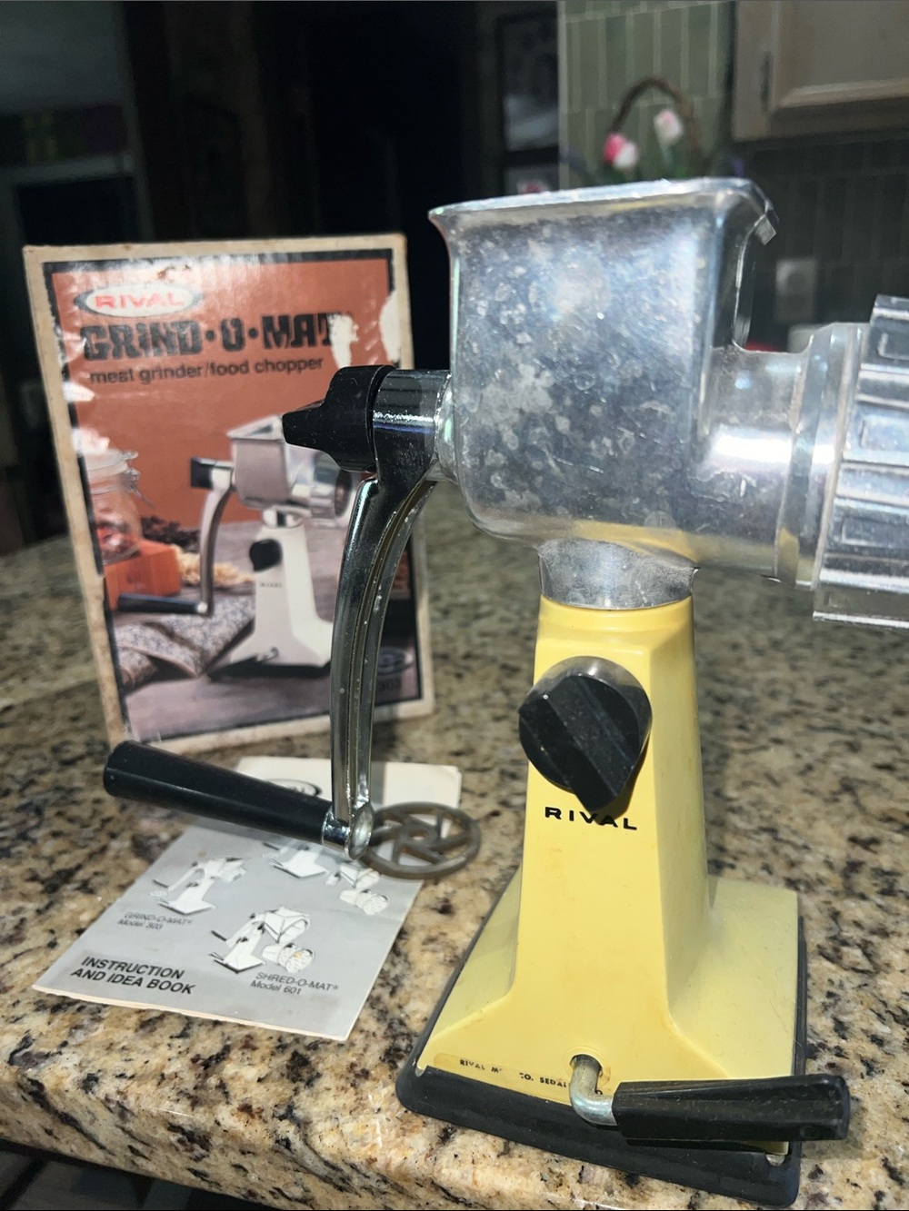Rival Yellow Manual Meat Grinder / Food Chopper